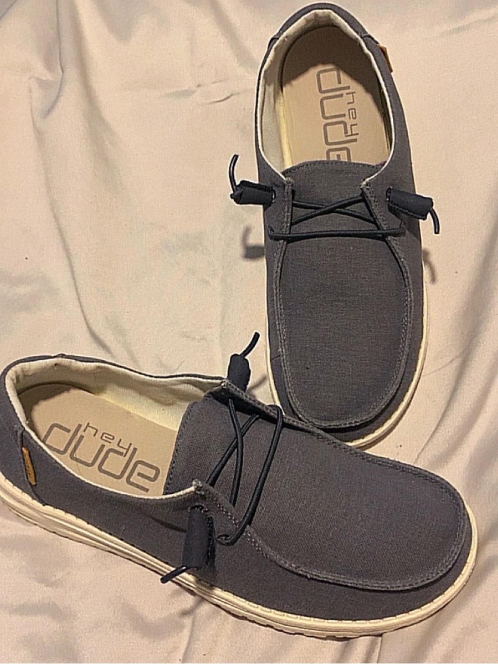 Hey Dude Wendy Chambray Navy White Slip On Shoes Women’s 10 Lightweight